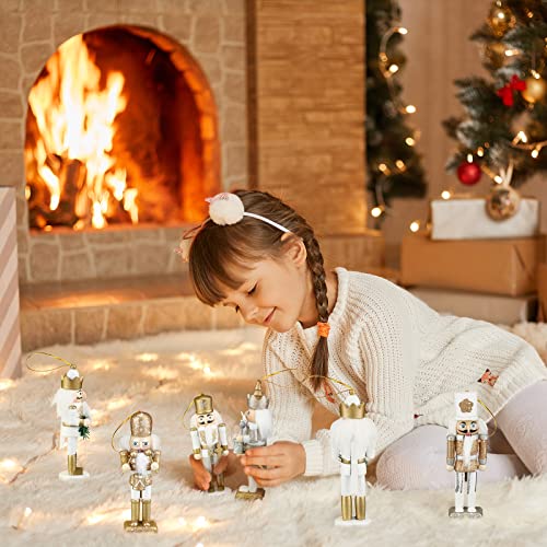 10 Pcs Wooden Nutcracker Ornaments 5 Inch W655034