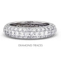 14K White Gold Three Row Diamond Eternity Ring P205
