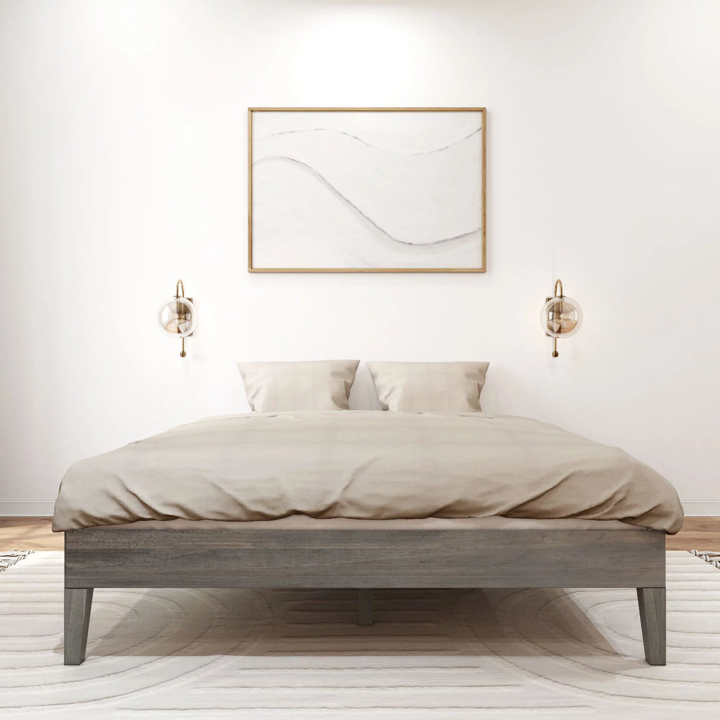 Queen Solid Wood Platform Bed Frame N40185