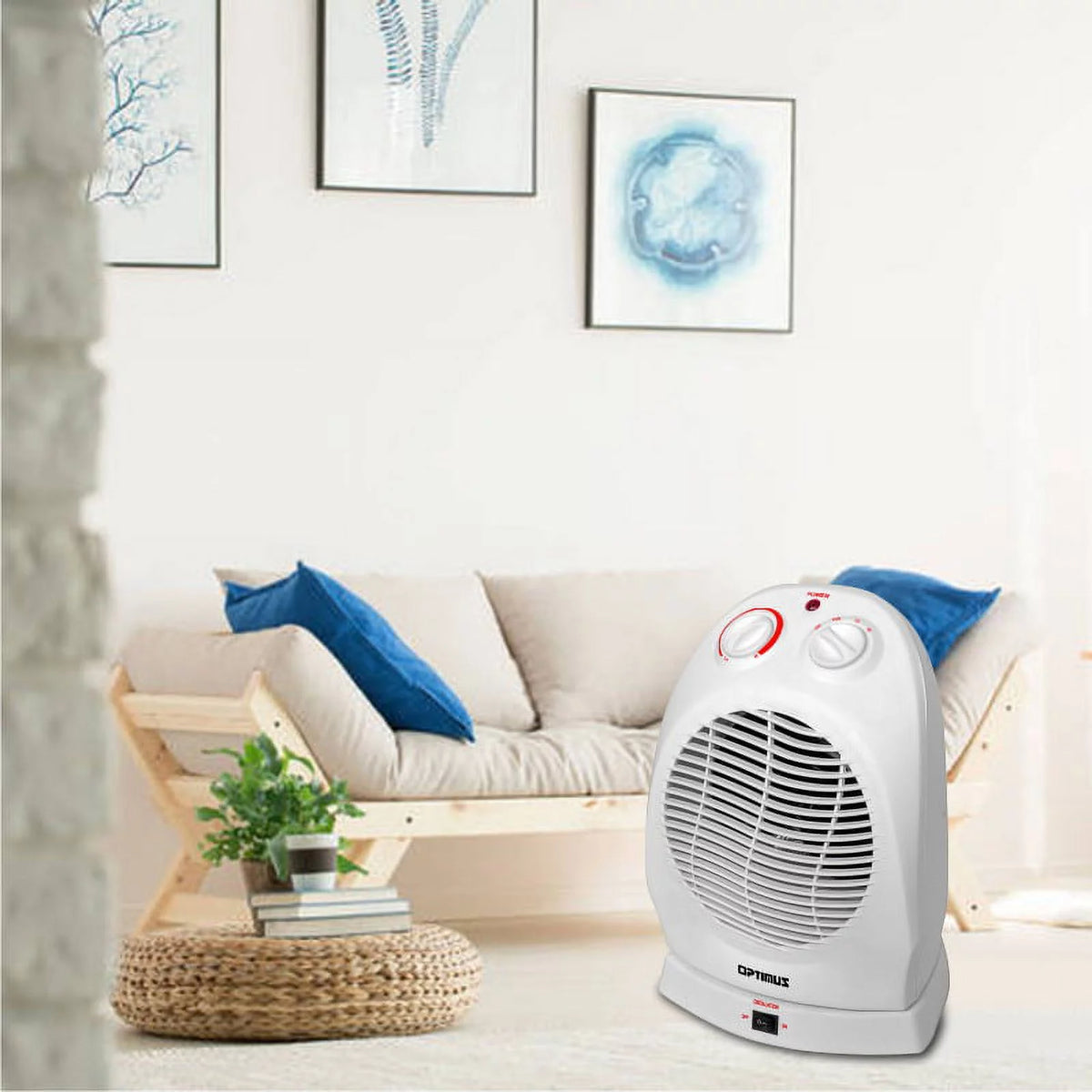 Portable Oscillating Fan Heater with Thermostat H381