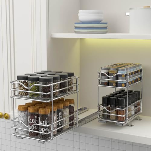 2 Tier Pull Out Spice Rack Organizer R63589
