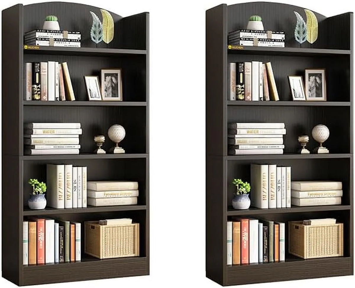 Wood 5 Tier Bookshelf B7048