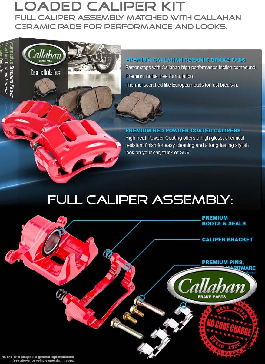 Rear Loaded Caliper Assembly Set with Ceramic Brake Pads S768176