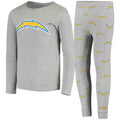 Gray Long Sleeve T-Shirt & Pants Sleep Set M2266