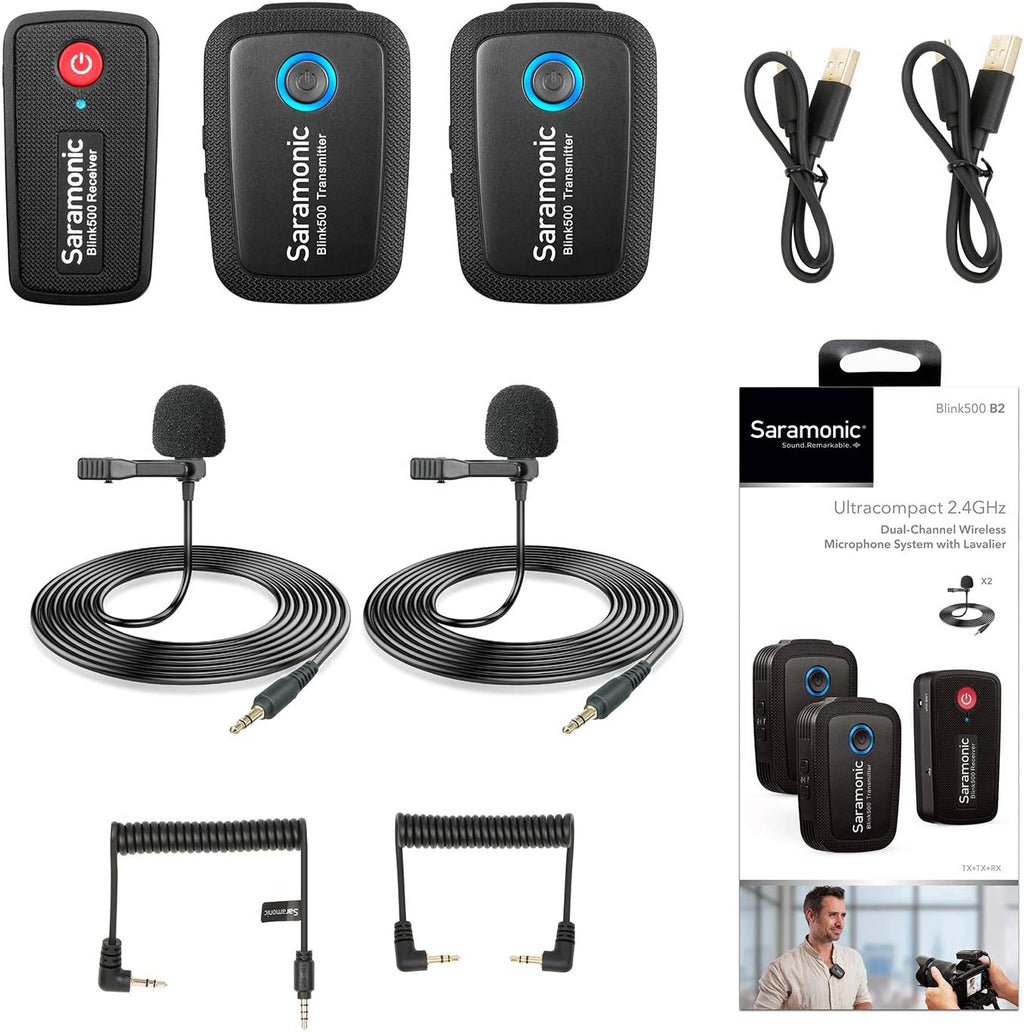 Wireless Lavalier Microphone for Camera DSLR Android iOS Phone Video P4302