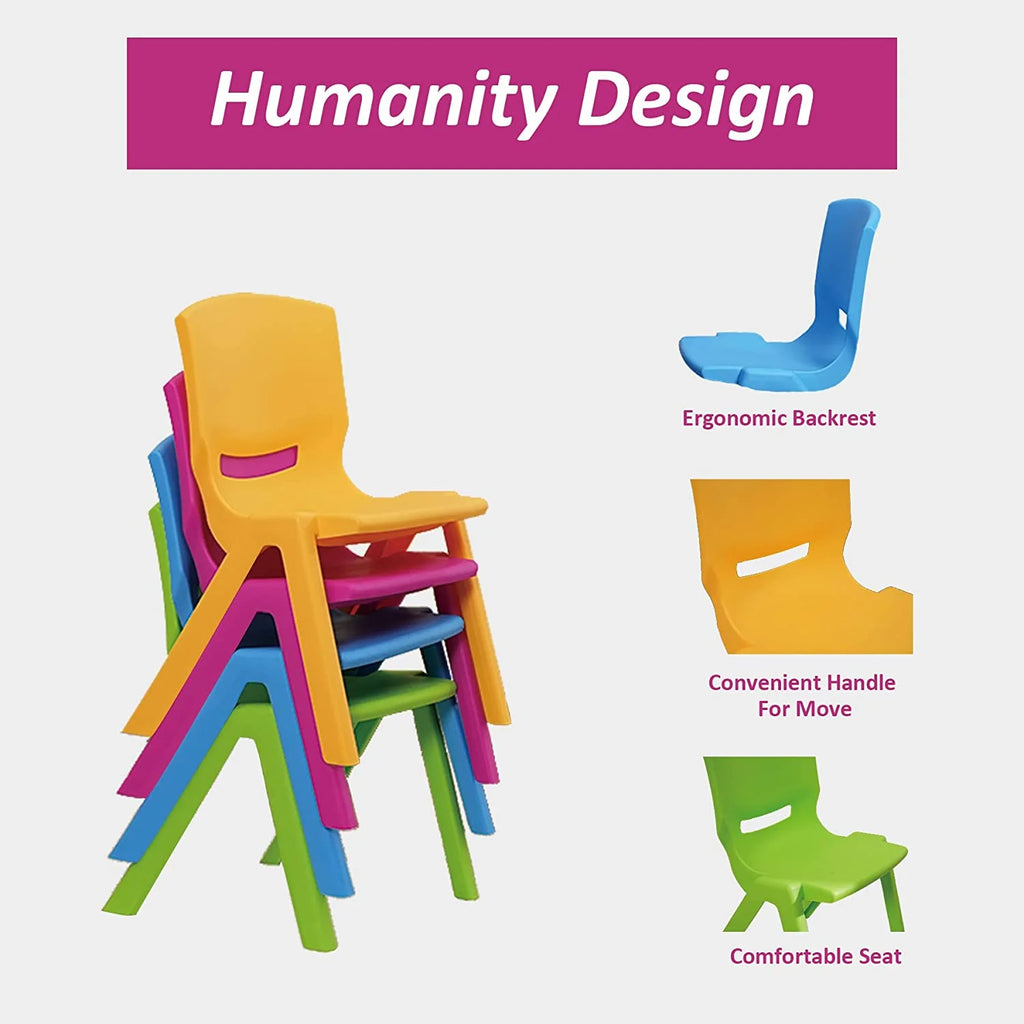 5 Pieces Plastic Toddler Kids Table and Chair Set Y470