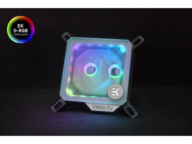 Nickel + Frosted Acryl Water Block V62623