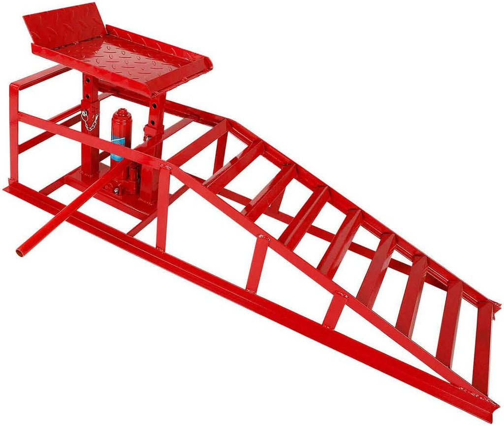 Red Hydraulic Car Lift Ramps R636