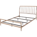 Contemporary Queen Metal Frame Sleigh Bed Z14906