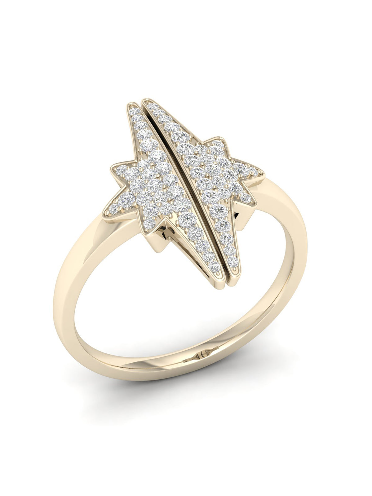 10K Yellow Gold Star Ring A6293