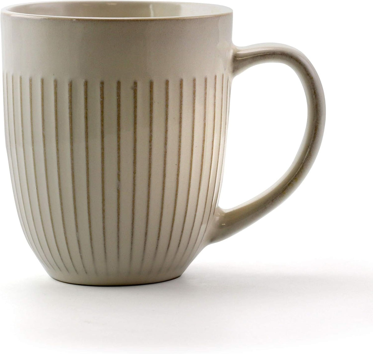 16 Piece White Stoneware Dinnerware Dish Set P759