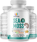 Organic Irish Sea Moss Pills with Turmeric, Burdock Root & Bladderwrack - 60 Capsules S1213