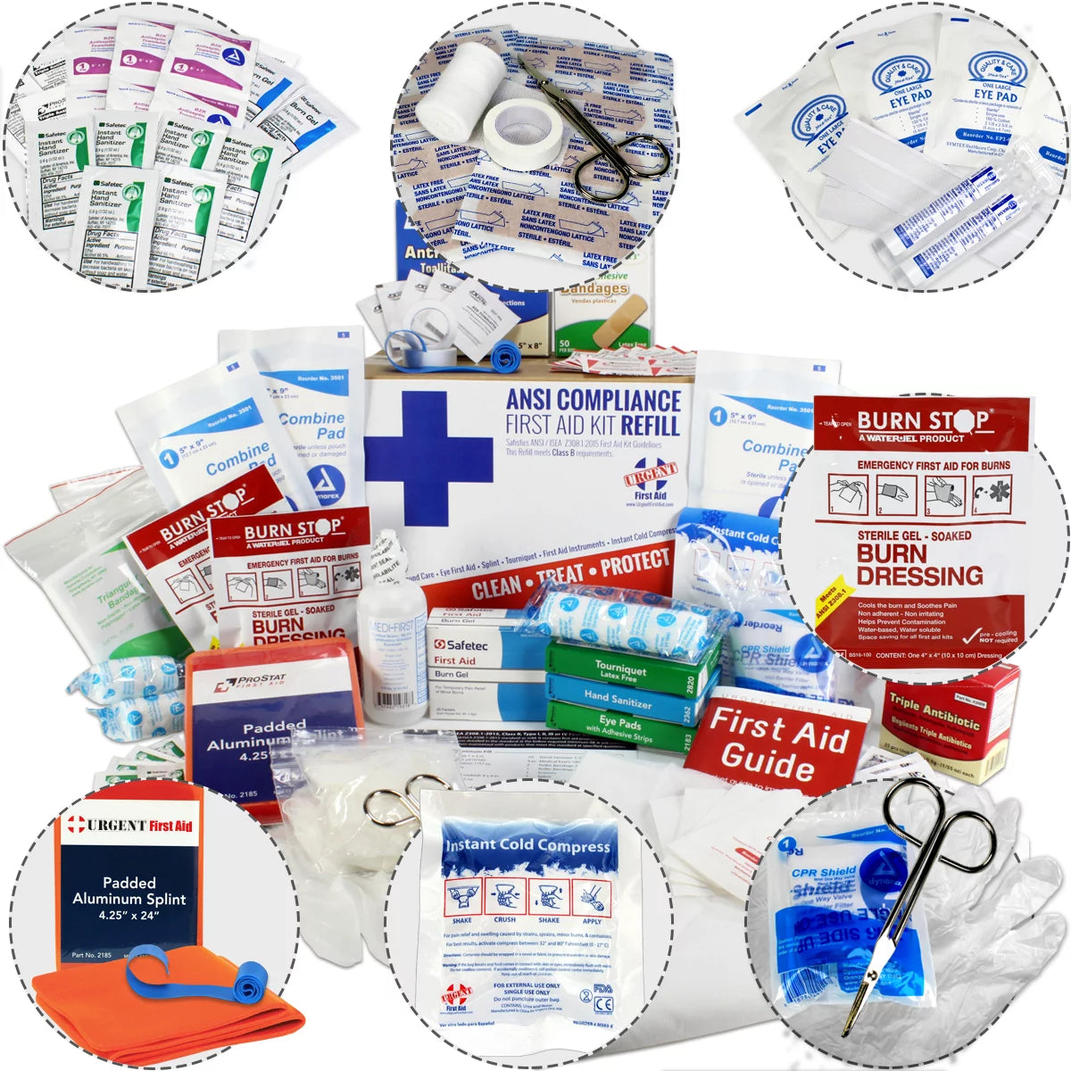 50 Person 196 Pieces ANSI Class B First Aid Kit Refill I533742
