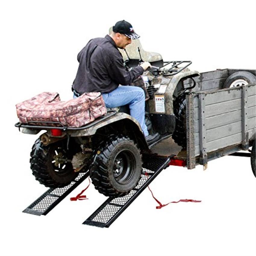 Black Steel ATV Trailer Ramps Pair X5383