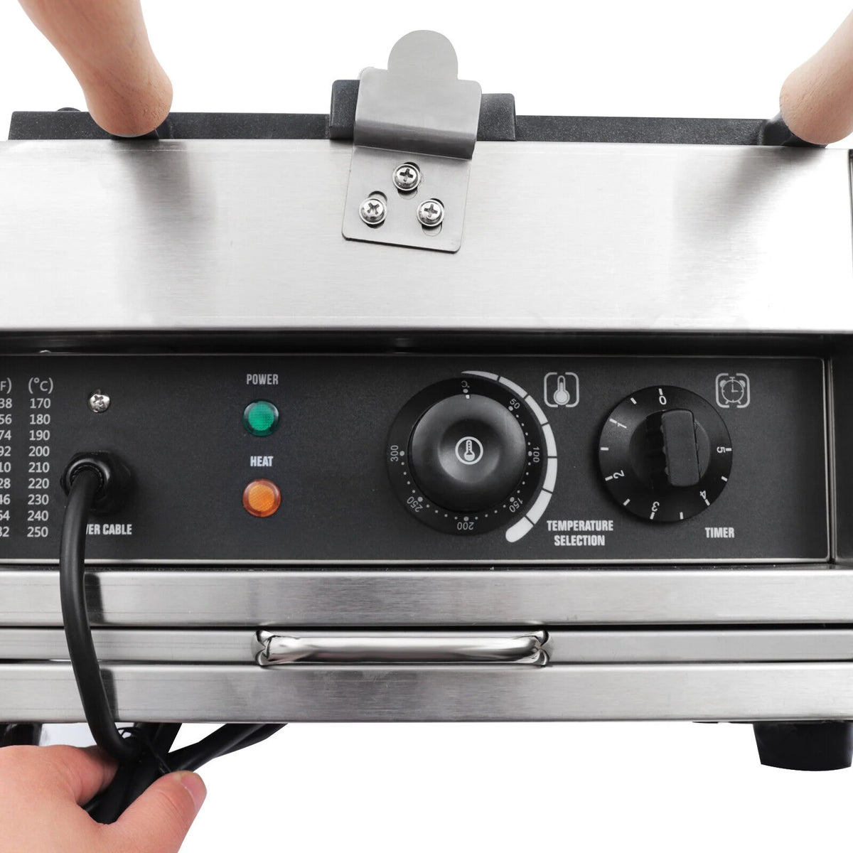 3 Slice Stainless Steel Non-stick Double Head Waffle Maker O598875