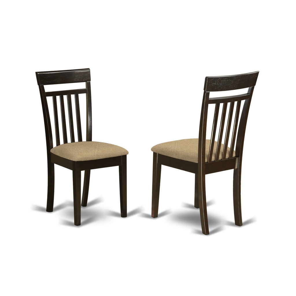Set of 2 Dining Chairs with Linen Seat T156