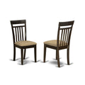 Set of 2 Dining Chairs with Linen Seat T156