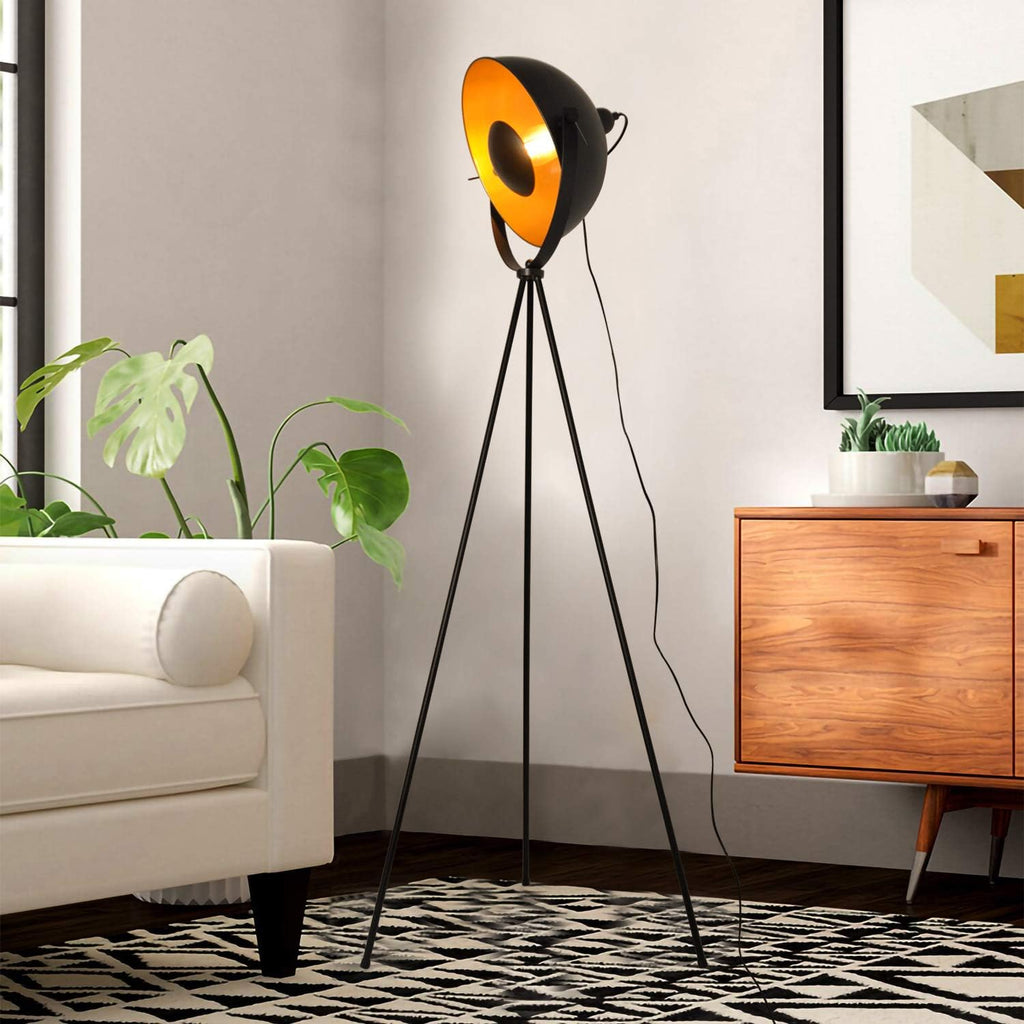 Black Adjustable Tripod LED Floor Lamp A44617