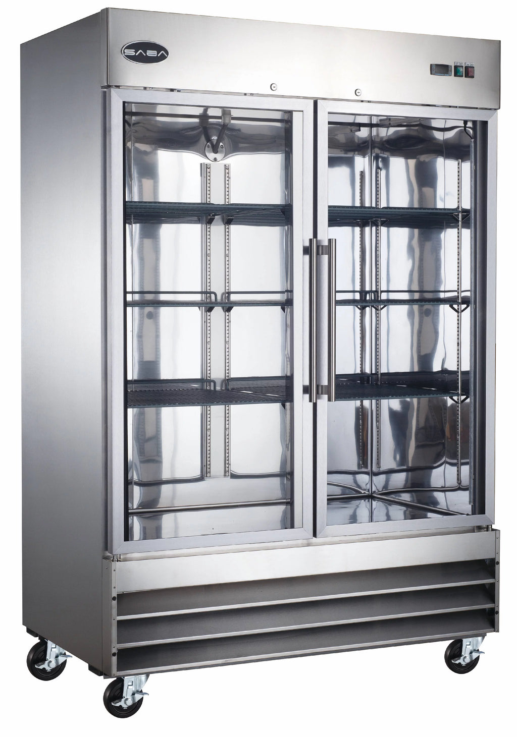 47 cu ft Stainless Steel Glass Door Reach-In Refrigerator O9144
