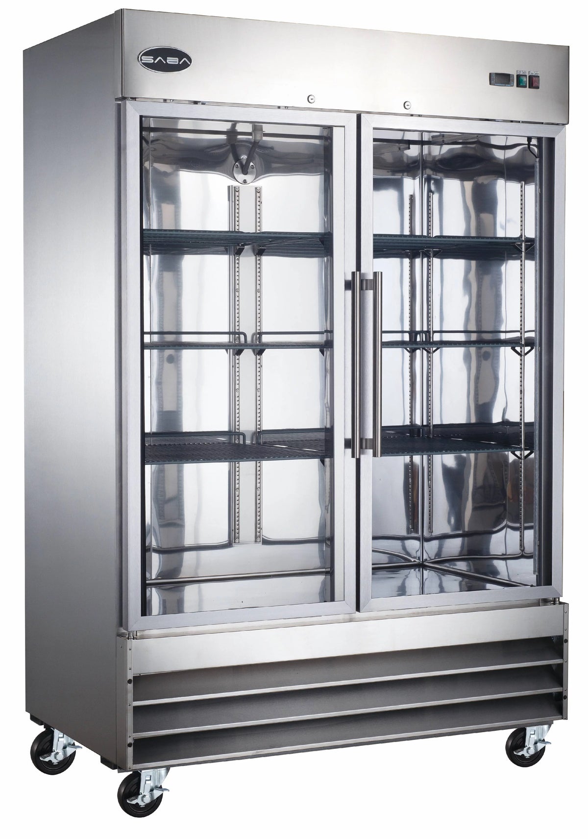 47 cu ft Stainless Steel Glass Door Reach-In Refrigerator O9144