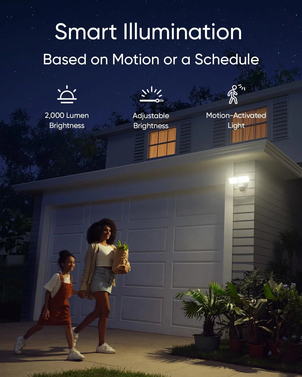 Floodlight Camera, Wired Camera, 3K+2K Dual Camera, 360° Pan and Tilt, Dual-Band Wi-Fi, Local Storage N87086