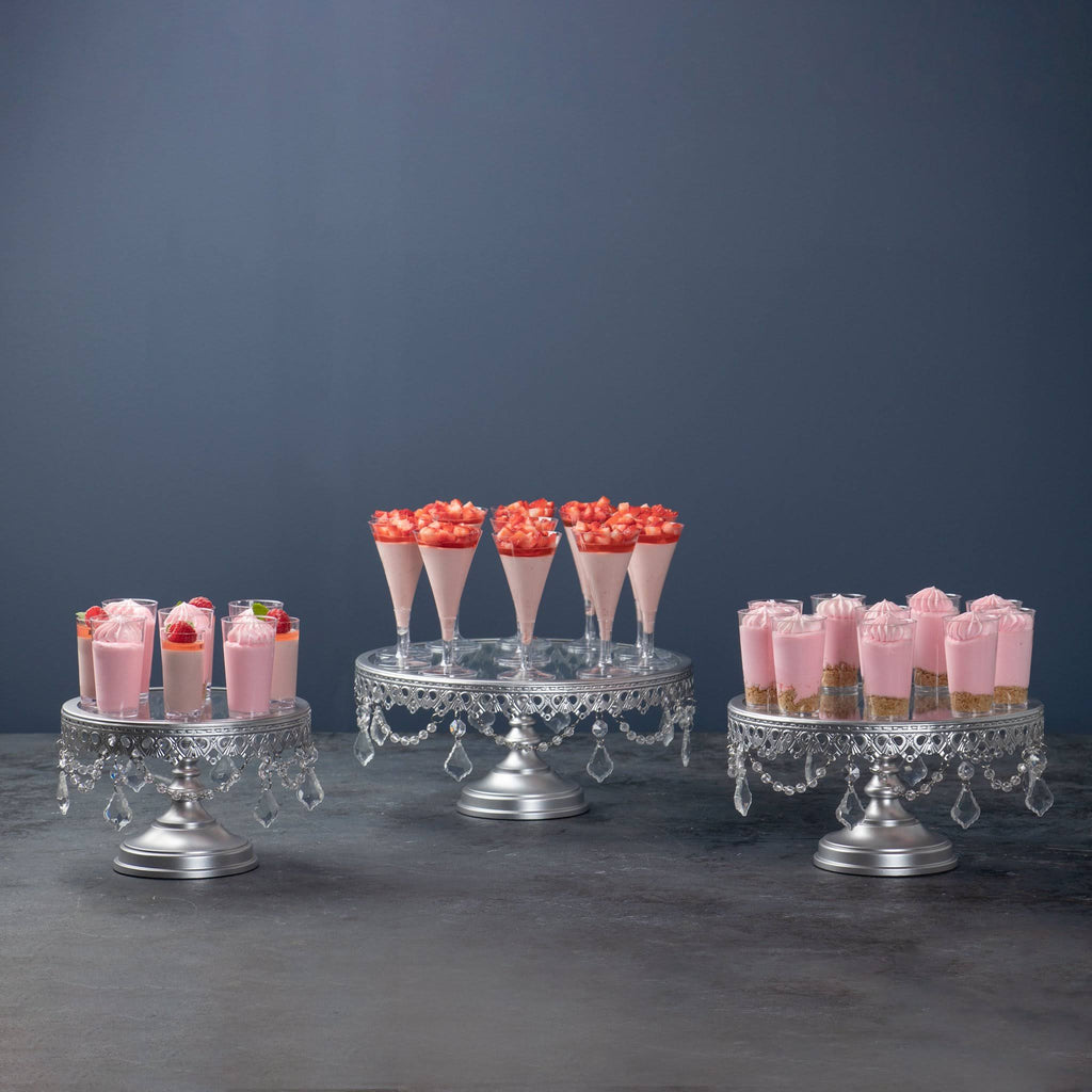 Glass Top Crystal Cake Stand Set M546301