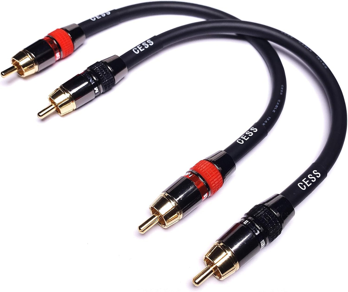 Low Noise 12 Gauge RCA Audio Patch Cable (1 Foot) Y575542