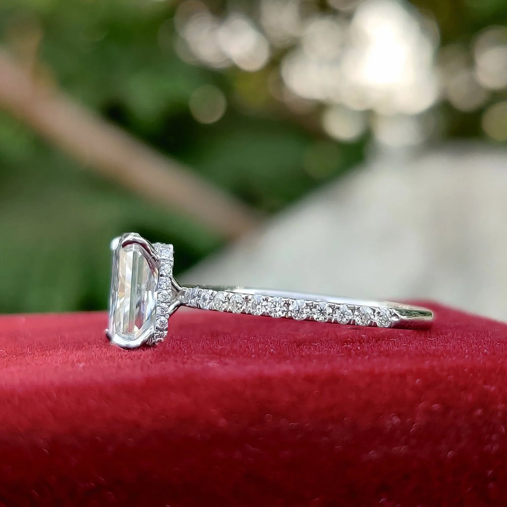 2ct Radiant Cut Moissanite Engagement Ring 14k Gold Wedding Ring O4187