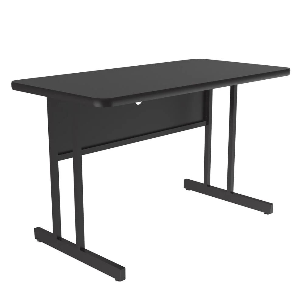 24 x 48 in. Black Granite Computer & Training Tables X717