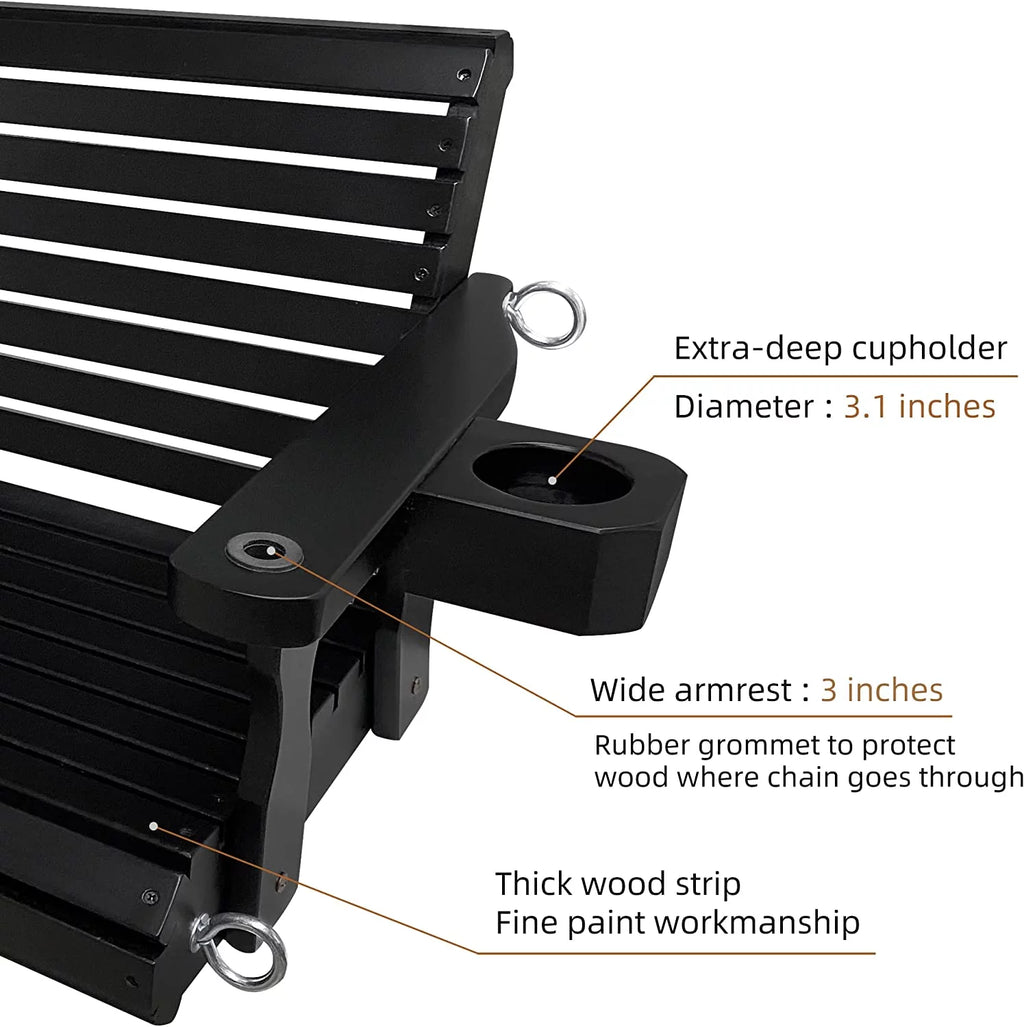Wooden 3 Seater Porch Swing V502782