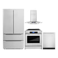 30 Electric Range, Wall Mount Range Hood, Refrigerator with Ice Maker and Dishwasher R4424