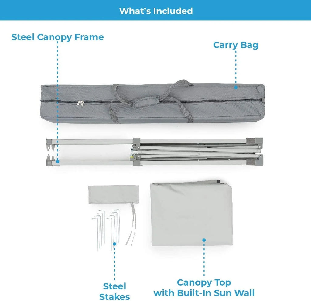 Gray 8 ft x 8 ft Canopy Tent with Carry Bag D669387