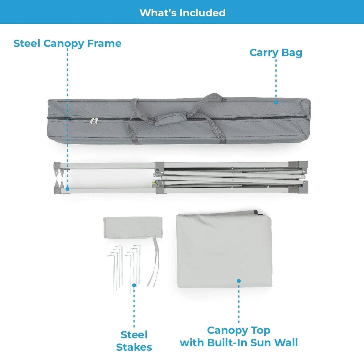Gray 8 ft x 8 ft Canopy Tent with Carry Bag D669387