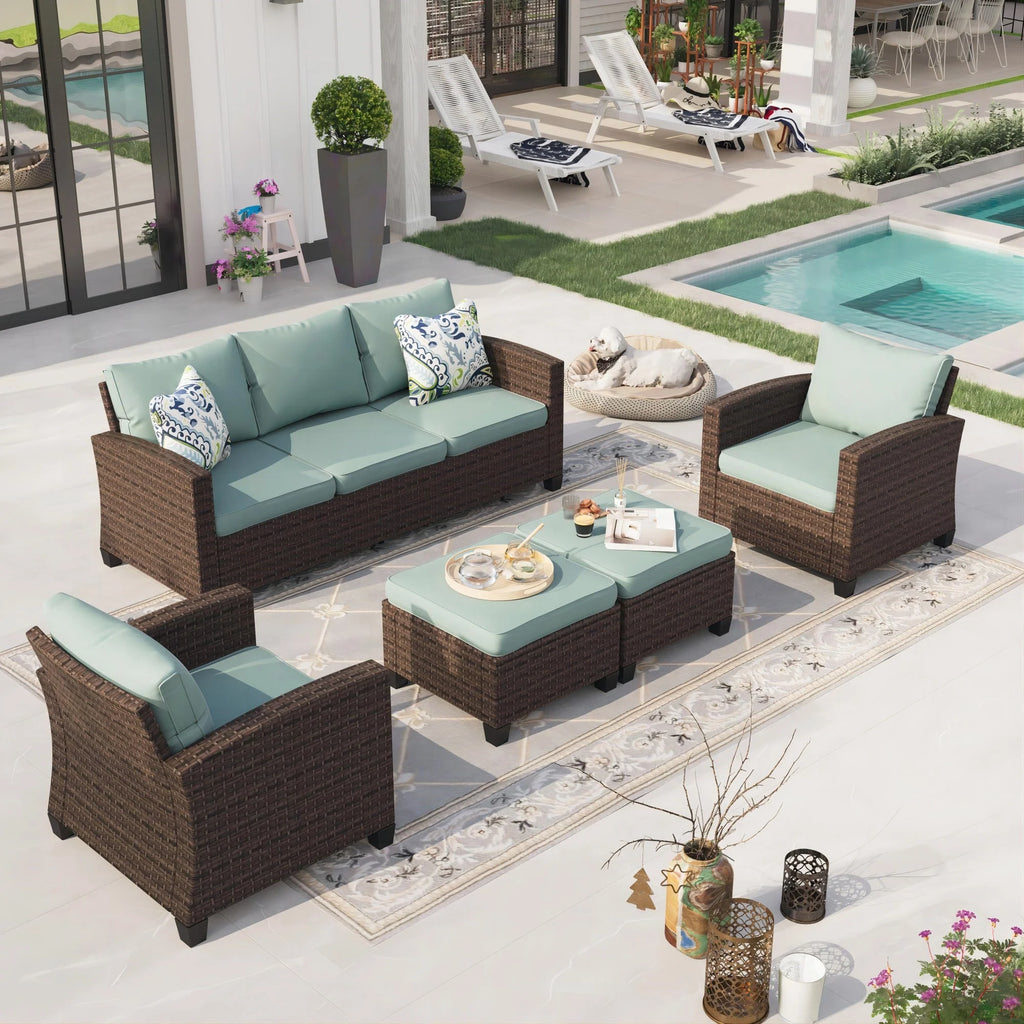 7-seat Wicker Patio Conversation Set O685065