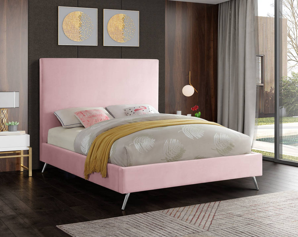 Pink Velvet Full Bed N563