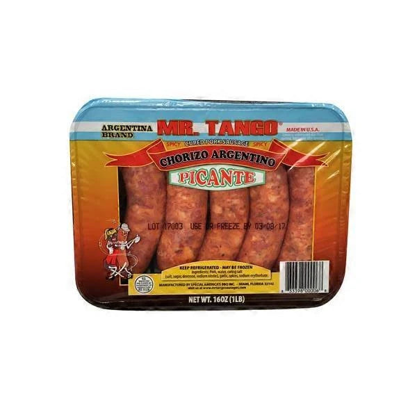 Spicy Cured Pork Sausage Chorizo Argentino Picante - 16 oz J371928