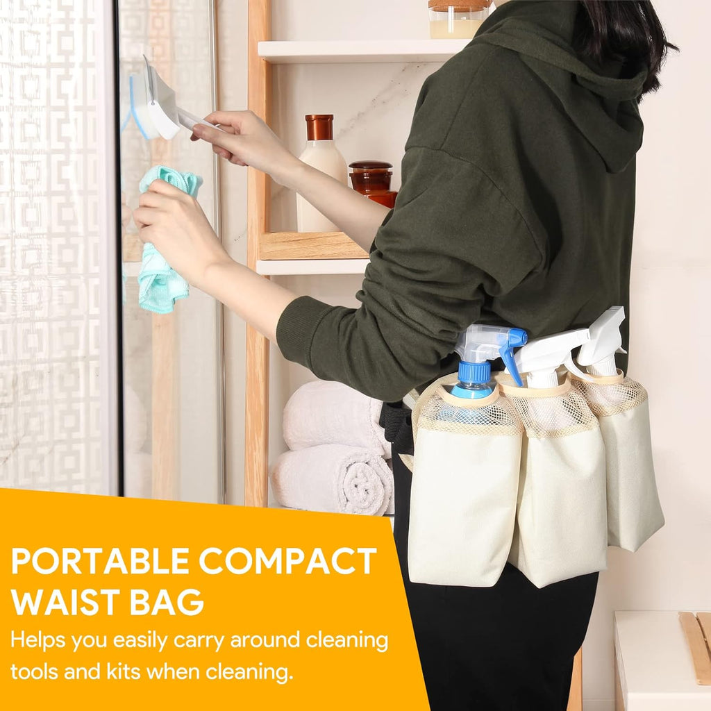 Large Cleaning Caddy Organizer with Handle, 2 in 1 Nesting Bag with Shoulder Strap A407