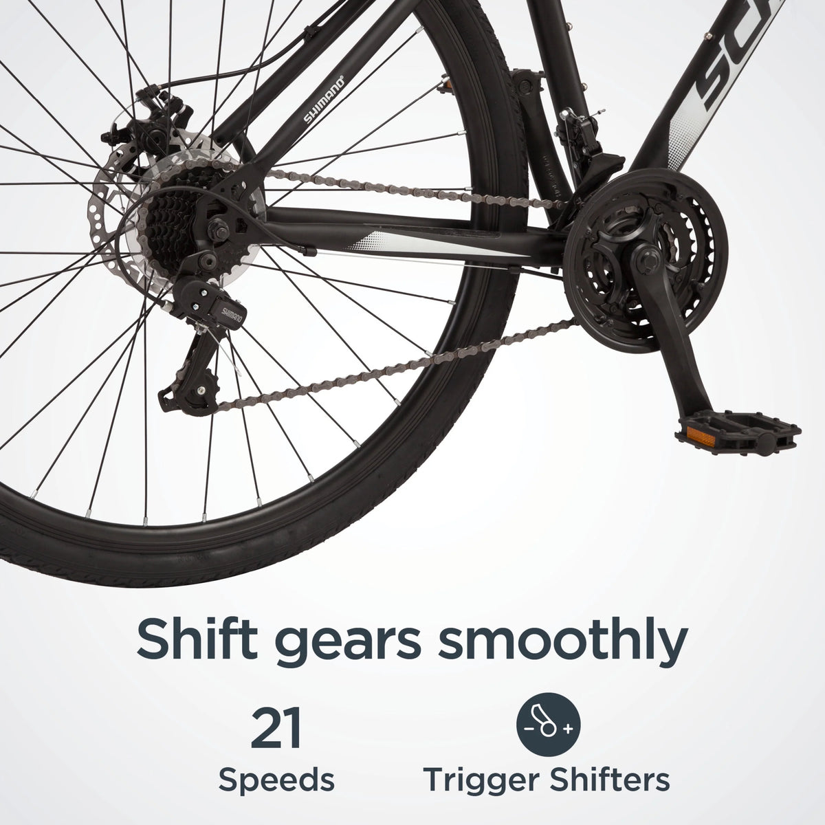 700c 21 Speeds Black Hybrid Bike Z88150