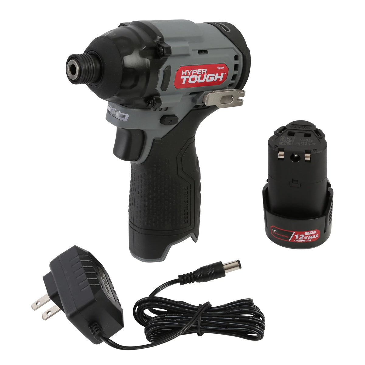 12V Max Lithium-Ion Cordless Brushless Impact Driver with Battery and Charger E20277