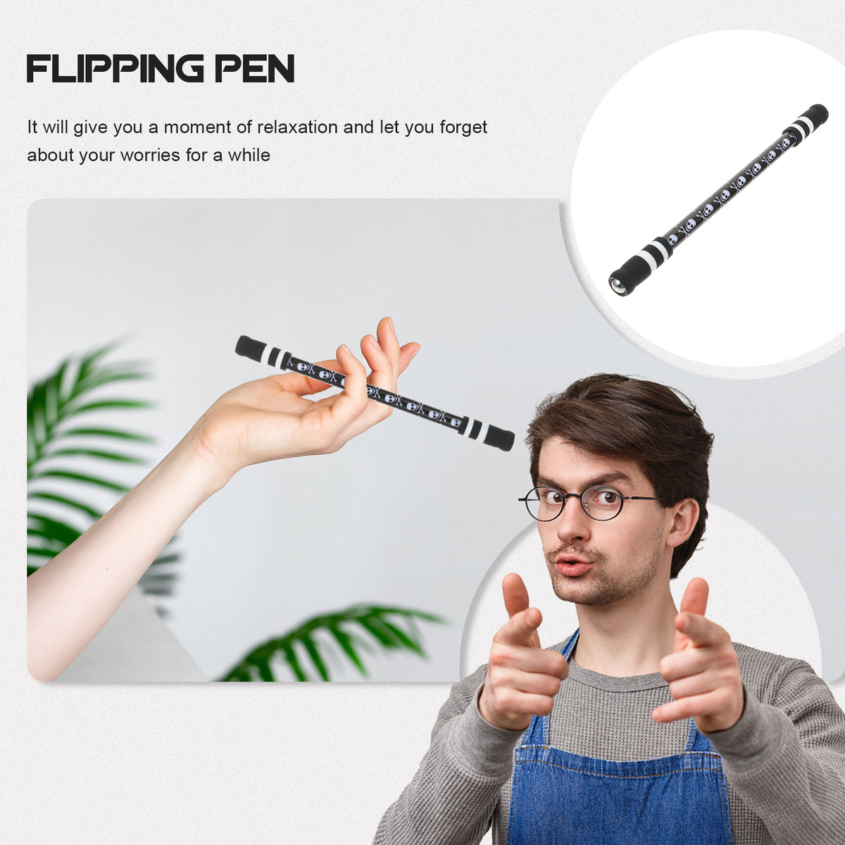 Pen Spinners Children's Toys Finger Skull Student J688540