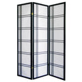 3-Panel Room Divider Black K84157
