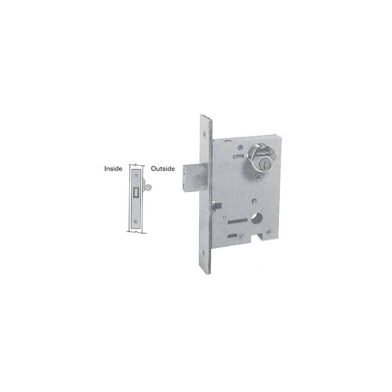 Non-Lacquered Brass Mortise Deadlock K43601