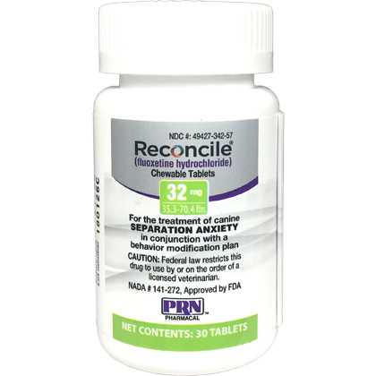 Fluoxetine Hydrochloride 32-mg Tablets for Dogs O2359