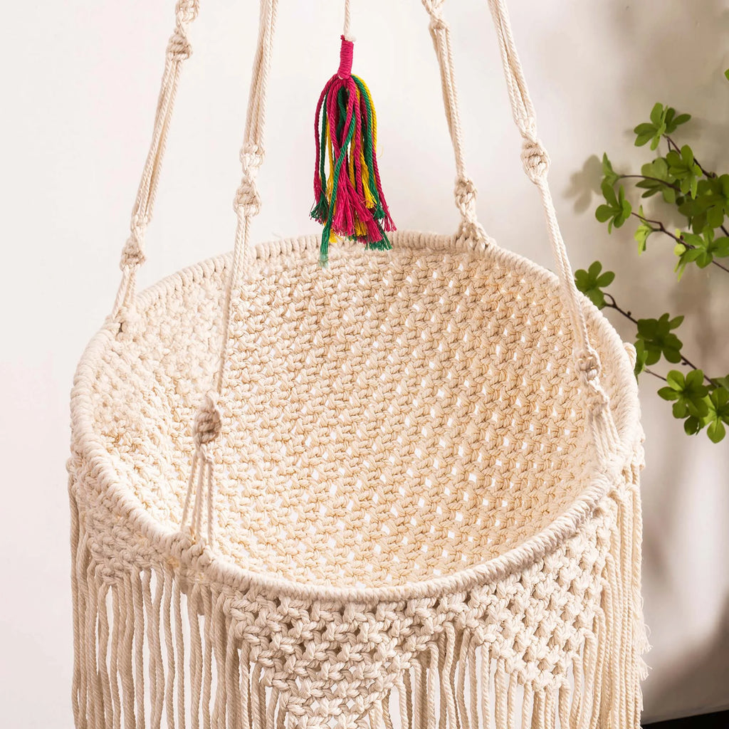 Woven Cotton Cat Hammock Hanging Bed A897403