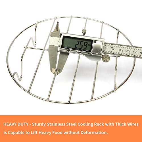 2 Pack 8" Stainless Steel Round Cooking Racks F488196