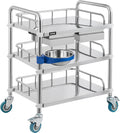 3 Layer Stainless Steel Lab Cart with Drawers J236