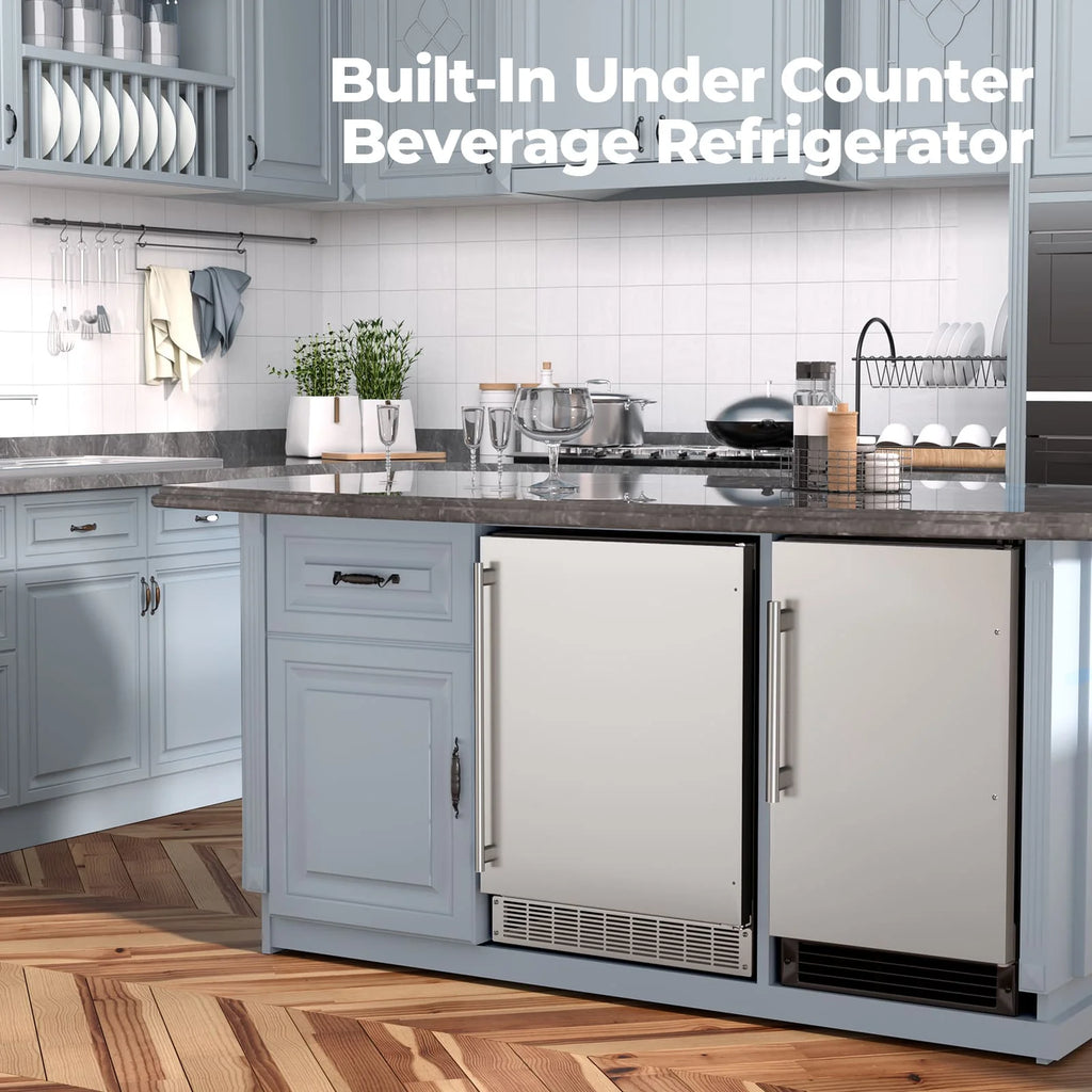 24" 5.4 Cu.Ft. Built-in Stainless Steel Beverage Fridge R92211