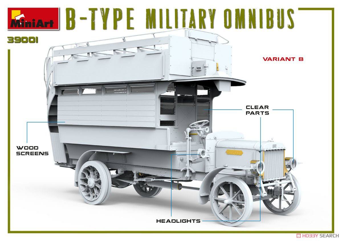 1/35 Scale B-Type Military Omnibus Model Kit C539
