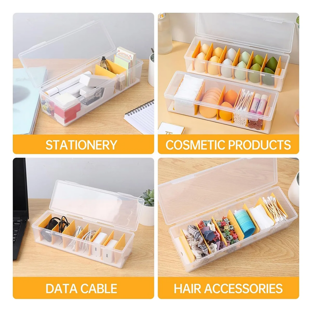 Clear Cable Organizer Box with Lid I982
