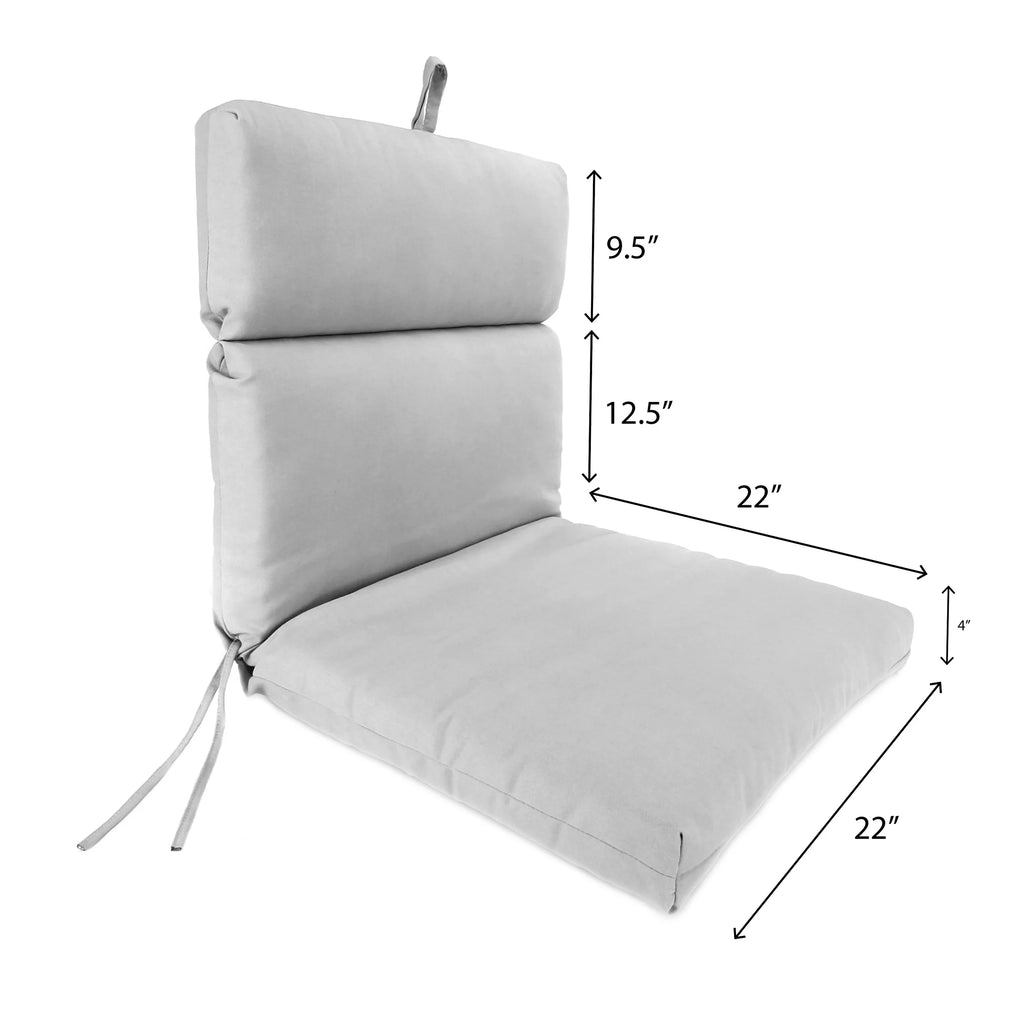 Beige Leaves Rectangular Outdoor Chair Cushion with Ties V64621